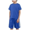 thumbnail image 2 of Toddler Clothes for Boys Pajama Set Boy Summer Cotton Crew Neck Print Short-sleeved Training 0 6 12 18 24 Months 2T 3T T-shirt+Shorts T Shirt and Shorts Two Pieces, 2 of 8