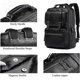 thumbnail image 2 of Vintage leather laptop backpack for men, large waterproof travel black backpack, 16 -inch 26-27s, 2 of 5
