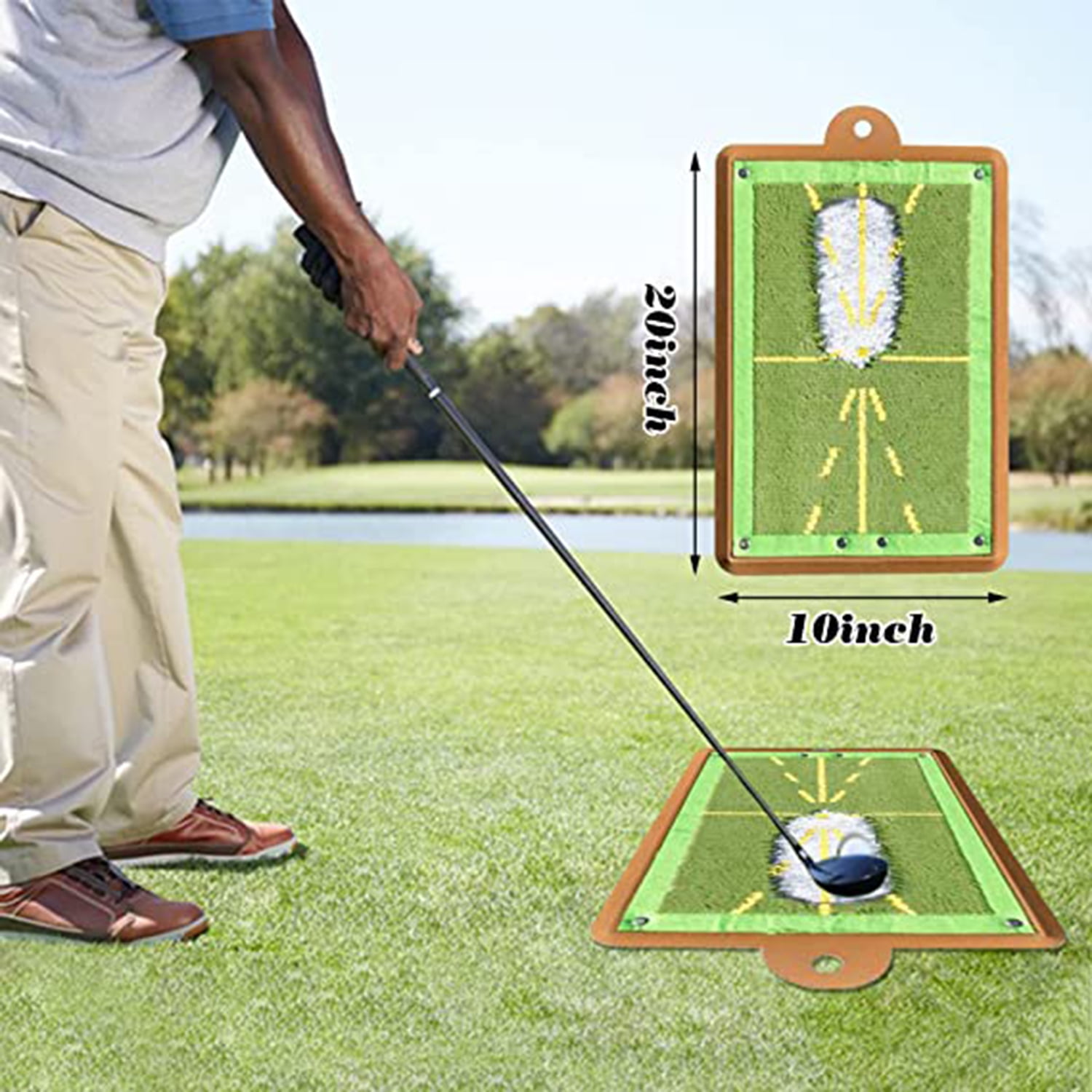 YCRJNB Golf Training Mat for Swing Detection Batting Ubuy Kuwait