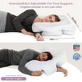 thumbnail image 2 of Almohada para dormir de lado, almohada para esposa con orificio para el brazo para el dolor de hombr, 2 of 9