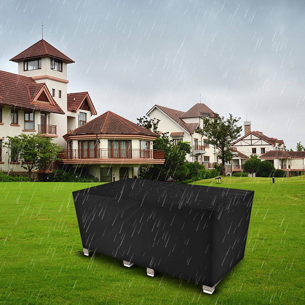 Kepooman 128" x 82" x 23" Black Outdoor Patio Furniture Cover, 210D Oxford Cloth Kepooman 128" x 82" x 23" Black Outdoor Patio Furniture Cover, 210D Oxford Cloth