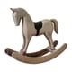 thumbnail image 3 of Estatua de caballo mecedor, figura decorativa de madera, adorno de escritorio para la oficina y la vida. Gris, 3 of 9