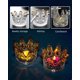 thumbnail image 2 of Plato de almacenamiento perfumado, decoración creativa, collar, candelabro de vidrio, candelabro europeo, Cenicero de corona de cristal, decoración del hogar, 2 of 4