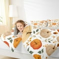 thumbnail image 4 of Homewish Autumn Pumpkin Maples Full Size Comforter Sets,Rustic Harvest Bedding Comforter Set,Bwhite Orange Bedding Sets For Men Women,Microfiber Bedroom Decor Reversible,3-Piece, 4 of 8