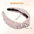 thumbnail image 5 of Unique Bargains Hair Headband Faux Pearl Knotted Headband for Women Girl Pink 6.69"x4.72"x1.38" Wide Headband, 5 of 7