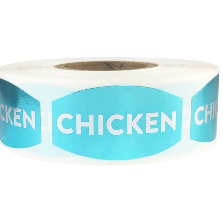 Chicken Grocery Store Food Labels .75 x 1.375 Inch 500 Total Adhesive Stickers