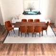 thumbnail image 2 of Adem 9-Piece Modern Solid Wood Walnut Dining Room & Kitchen Table and Chair Set, 2 of 6