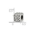thumbnail image 2 of 925 Sterling Silver Square Oxidized Reflections SimStars Love Heart Cube Bead Charm 7.27x7.27mm Wide Pendant Necklace fo, 2 of 2
