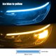 thumbnail image 4 of DC Turn Signal Light Dynamic Flexible LED Faro Faro a prueba de polvo Carcasa transparente Motocicleta Lighting Supplies 12V Azul a Amarillo 30cm, 1 par Vogacara VI012684-07B, 4 of 7