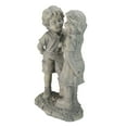 thumbnail image 2 of Northlight 18.5" Weathered Stone Boy and Girl First Kiss Outdoor Patio Garden Statue - Gray, 2 of 2