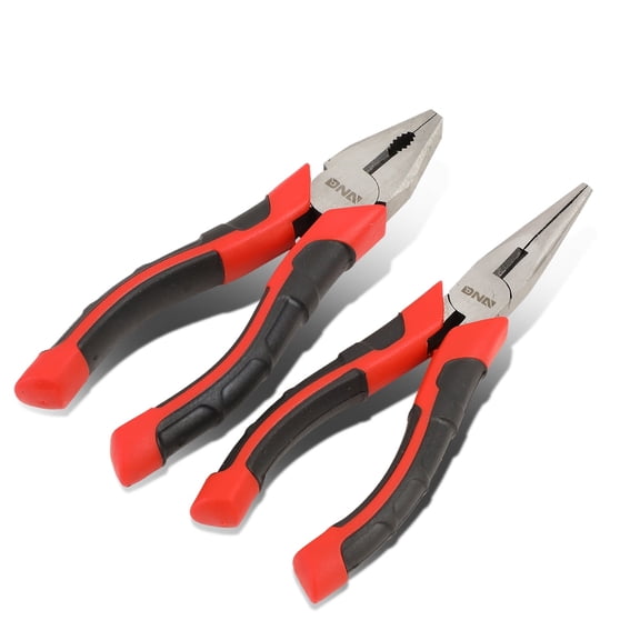DNA Motoring 2 Pcs Linesman / Needle Nose Plier Cutting Tools Screws Hardened Wire Cutter
