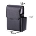 thumbnail image 4 of PU Leather Sliding Cigarette Case Stainless Steel Cigarette Case with Lighter Rack and Belt Loop, 4 of 4