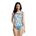 thumbnail image 2 of Lands' End Women's D-Cup Chlorine Resistant Bandeau Tankini Swimsuit Top with Removable Adjustable Straps, 2 of 3