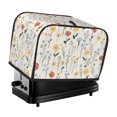 thumbnail image 1 of Funda para tostadora de 2 rebanadas con diseño floral, funda protectora contra el polvo y las huellas dactilares para pan, de poliéster, fundas para pequeños electrodomésticos de cocina, 1 of 6