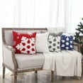thumbnail image 4 of Christmas Outdoor Throw Pillow Covers Winter Holiday Snowflake Embroidered Decorative Xmas Cushion Cases Home Decor for Bedroom 18x18 Set of 2, Red, 4 of 4