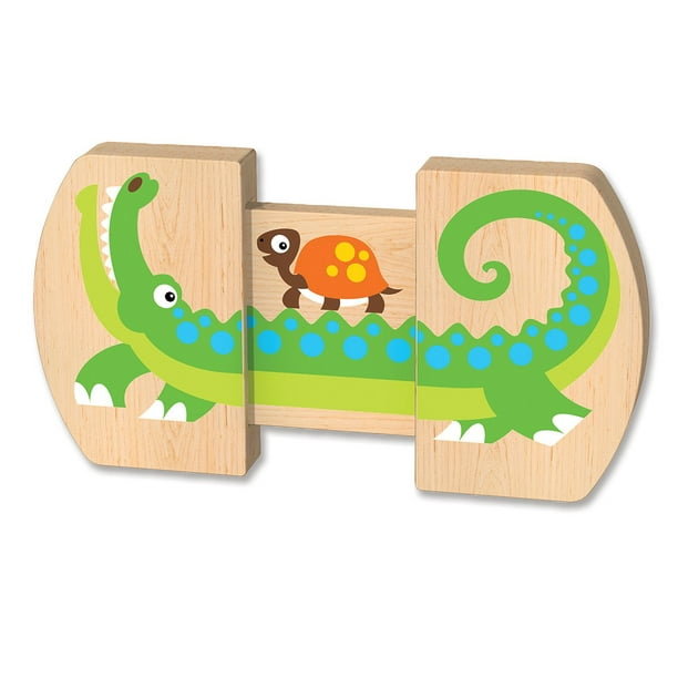 Melissa & Doug Slide and Seek Safari Baby and Toddler Wooden Toy