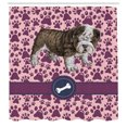 thumbnail image 2 of Ambesonne Dog Lover Shower Curtain, Detailed Pet Animal Paws, 69"Wx75"L, Blush Plum, 2 of 4