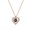 Rose Gold, variant on S925 Silver Half Moon Diamond Projection Necklace