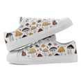 thumbnail image 4 of Coolcustomize Women Low-Top Canvas Shoes, Woodland Mushroom Sketch (White/Black/Red/Yellow) Print Graphic Lace-Up Shoes, Plus Size, Round Toe, Breathable Fabric, Fashionable Street Walking Sneakers, 4 of 5