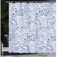 thumbnail image 3 of Ambesonne Botanic Shower Curtain, Vintage Floral Pattern Art, 69"Wx75"L, Sea Blue, 3 of 4