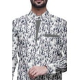 thumbnail image 3 of BESTMAN Chemise en Coton pour Hommes Manches Longues Imprimée Col Évasé Chemise Décontractée, 3 of 5