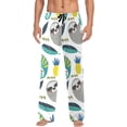 thumbnail image 2 of FREEAMG Sloth Cotton Pajama Pant for Men, Super Soft Lightweight Lounge Pajama Bottoms Drawstring Sleepwear Pant with 2 Pockets, 2 of 7