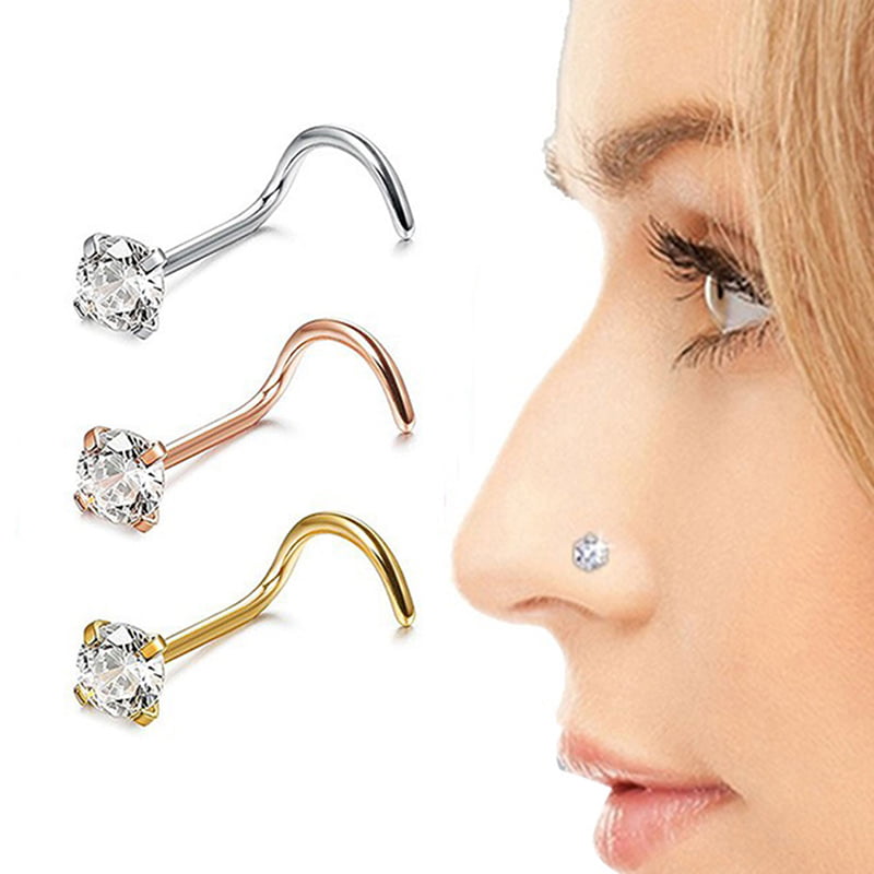 1Pcs Steel Hoop Fake Nose Ring Nose Stud Rings Body Jewelry Gifts 