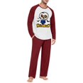 thumbnail image 2 of Everyday Halloween Pajama Set For Men Raglan Long Sleeve Printed Top Drawstring Elastic Waist Casual Long Lounge Pants, 2 of 6