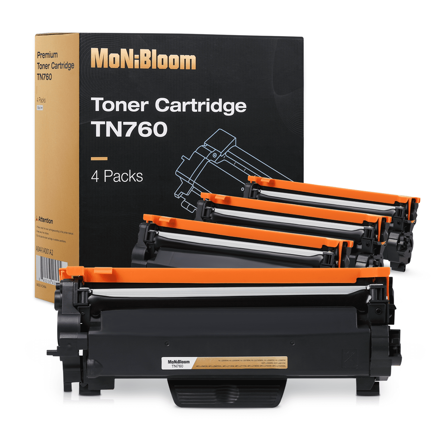 Compatible Toner Cartridge Replacement for Brother TN760 TN730, 4 Packs, DCP-L2550DW DCP-L2551DW HL-L2350DW MFC-L2690DWXL Black Toner - Walmart.com