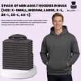 thumbnail image 2 of SOCKS'NBULK 3 Pack Mens Hoodie Sweatshirts, Cotton Blend, Bulk Adults Hoodies Sweatshirt, 2 of 7