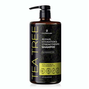 InstaSkincare Tea Tree Shampoo for Hair Growth Women and Men (16 Fl Oz) for All Hair Types