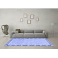 thumbnail image 3 of Ahgly Company Machine Washable Indoor Square Oriental Blue Traditional Area Rugs, 3' Square, 3 of 4