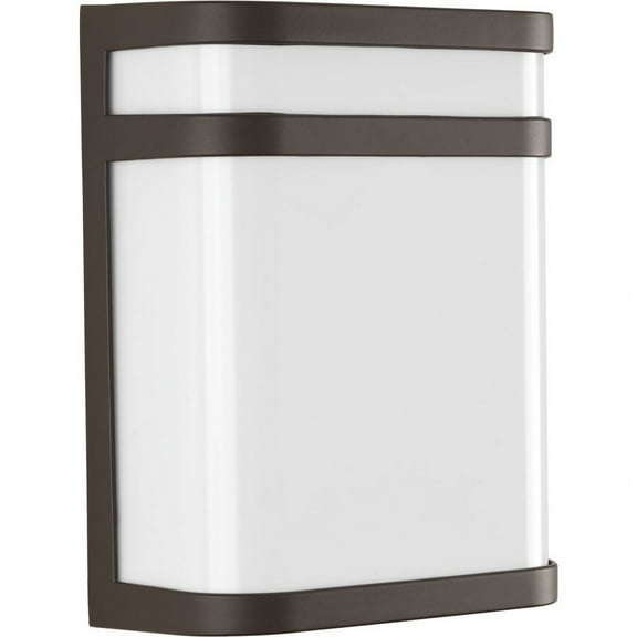 Progress Lighting Valera Collection 1-Light LED Wall Lantern in Brushed Nickel with Shade
