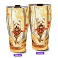 thumbnail image 2 of Welcome Fall Cairn Terrier Strolling Through the Autumn Maple Forest 30oz Stainless Steel Tumbler Insulated Cup with Lid Cairns Dog Lover - 12012, 2 of 5