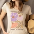 thumbnail image 4 of Christian Graphic T-Shirt You Were Created for a Purpose for Women, White, Size M, 4 of 6