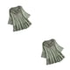 thumbnail image 1 of Blusa vintage Qarigey para mujer con cuello en V verde M, 1 of 6