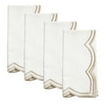 thumbnail image 3 of Saro Lifestyle Embroidered Polka Dot Napkin w/ Scallop Edge (Set of 4) Set of 4 - Gold, 3 of 4