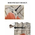 thumbnail image 6 of Retro Floral 2 Panel Kitchen Curtains for Small Windows, Red Yellow Tulips Barm Doors Farmhouse Wooden Bathroom Tier Curtain, Short Window Treatment for Bedroom/Living Room 55"x24", 6 of 6