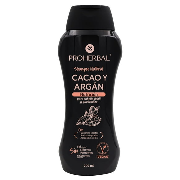 Shampoo VEGANO cacao y argán 700 ML Proherbal Shampoo Sin Sal