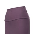 thumbnail image 4 of MixMatchy Women's Basic Foldable High Waist Regular and Plus Size Maxi Skirts, 4 of 4
