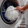 thumbnail image 5 of Grazie Spin Mop and Bucket with Wringer, Stainless Steel Handle, Self-Wringing System, Built-in Wheels, Easy Floor Cleaning for Hardwood, Tile, and Laminate, Includes Mop Head Refills, 5 of 6