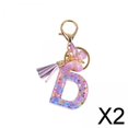 thumbnail image 1 of 2 Llaveros De Resina Con Adornos Para Niñas Y Mujeres, Regalos Con Alfabeto Inglés, Llavero piezas, 1 of 8