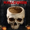 thumbnail image 1 of Resin Skull Head Flower Pots Retro Human Halloween Decor For Home Office Desk Decorations, 1 of 6