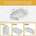 thumbnail image 6 of 2Pcs Spout Cover for Blender Lid, for Blender 72Oz Pitcher Lid Flap Spout Cover, Clear, 6 of 6