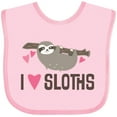 thumbnail image 3 of Inktastic Sloth Lover Rain Forest Girls Baby Bib, 3 of 4