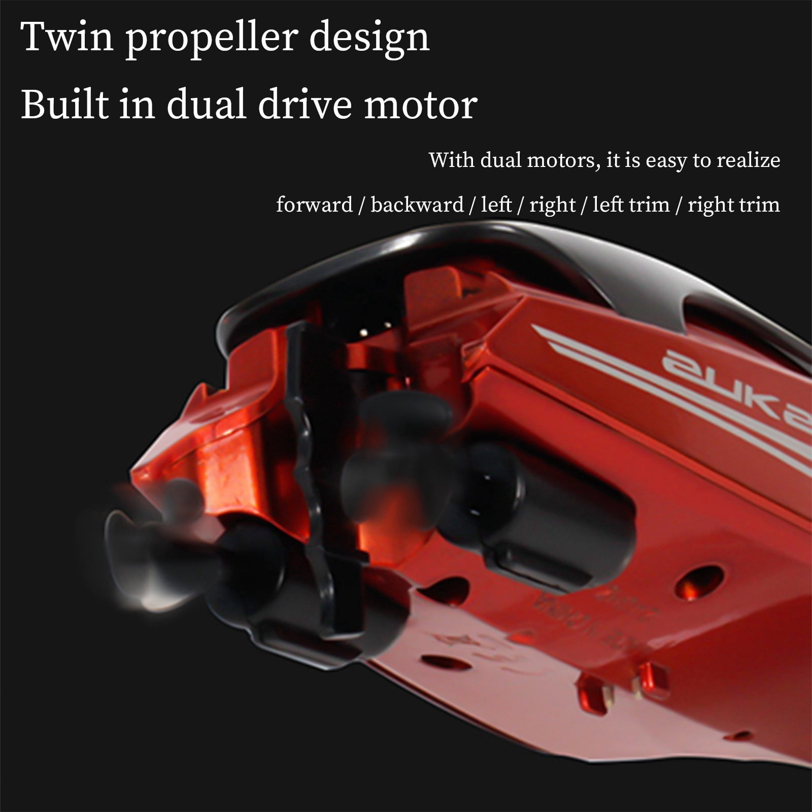 2Orange 2.4Ghz Mini Rc Speedboat For Pools And Lakes Rechargeable Racing Boat With Led