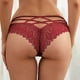 thumbnail image 4 of Gibobby Pantys para Mujer Bragas para mujer, encaje ganchillo, bragas con cordones, ropa interior calada Sexy（Vino， XL), 4 of 5