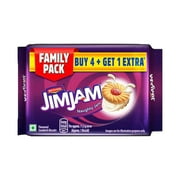 Britannia Treat Naughty Jim Jam Sandwich Biscuits 16.22oz (460g) - Pack of 1 - Breakfast & Tea Time Snacks - Delicious Grocery Cookies - Suitable for Vegetarians