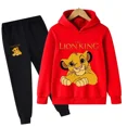 thumbnail image 4 of Conjunto de chándal infantil El León, sudadera, camiseta y pantalones, ropa deportiva, ropa para niños y niñas, ropa para niños, 2 piezas, 4 of 5