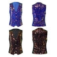thumbnail image 6 of Mens Sequins Lapel Vest Casual Lapel Vest Performance Banquet Suit, 6 of 6